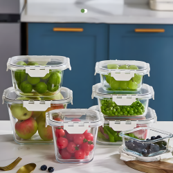 Glass Tupperware with Plastic Lid – 1000 ml